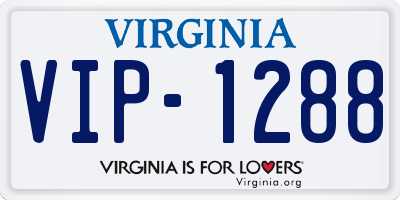 VA license plate VIP1288