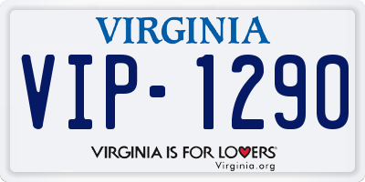 VA license plate VIP1290