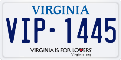 VA license plate VIP1445