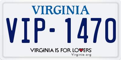VA license plate VIP1470
