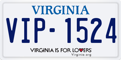 VA license plate VIP1524