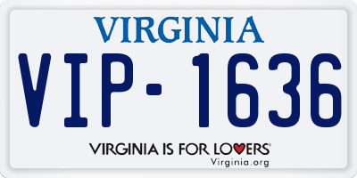 VA license plate VIP1636