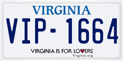 VA license plate VIP1664