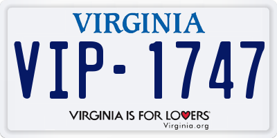 VA license plate VIP1747