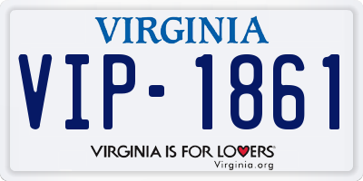 VA license plate VIP1861
