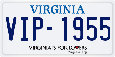 VA license plate VIP1955