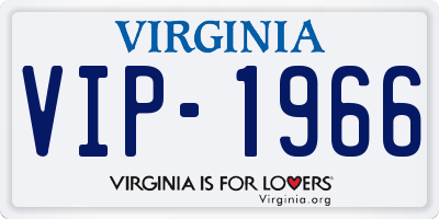 VA license plate VIP1966