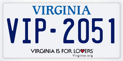 VA license plate VIP2051