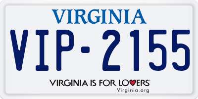 VA license plate VIP2155