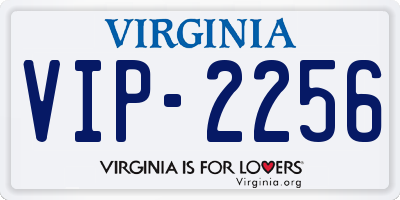 VA license plate VIP2256