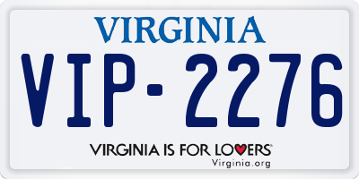 VA license plate VIP2276