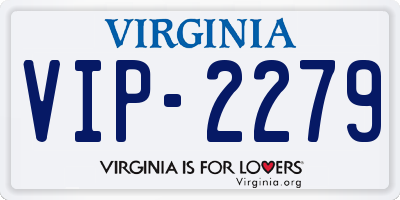 VA license plate VIP2279