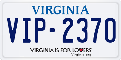 VA license plate VIP2370