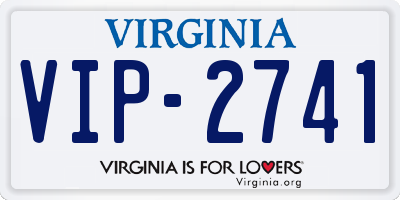 VA license plate VIP2741