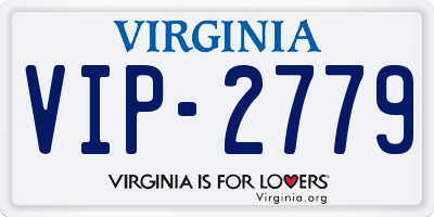 VA license plate VIP2779