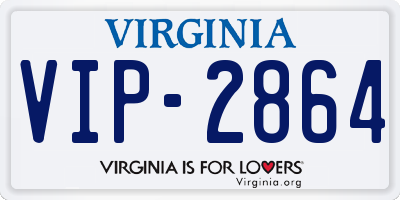 VA license plate VIP2864