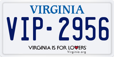 VA license plate VIP2956