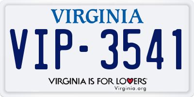 VA license plate VIP3541