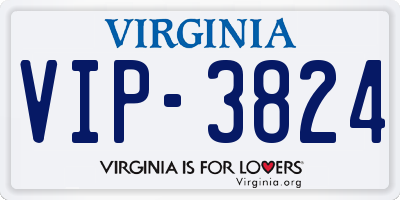 VA license plate VIP3824