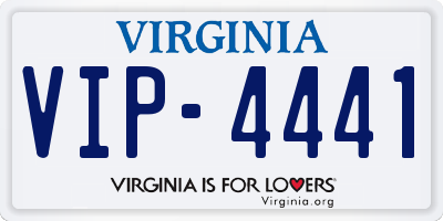 VA license plate VIP4441