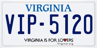 VA license plate VIP5120