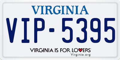 VA license plate VIP5395