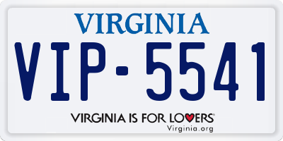 VA license plate VIP5541
