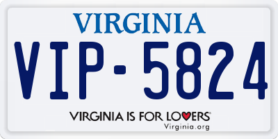 VA license plate VIP5824