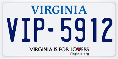 VA license plate VIP5912