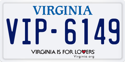 VA license plate VIP6149