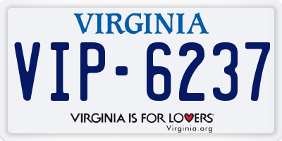 VA license plate VIP6237