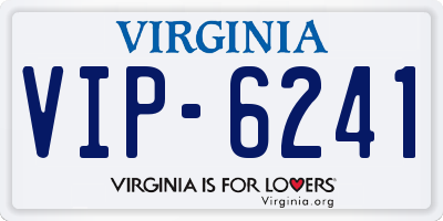 VA license plate VIP6241