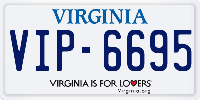 VA license plate VIP6695