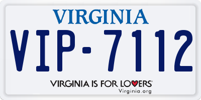 VA license plate VIP7112