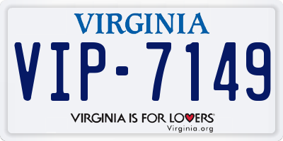 VA license plate VIP7149
