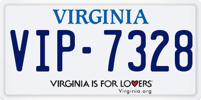 VA license plate VIP7328