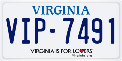 VA license plate VIP7491