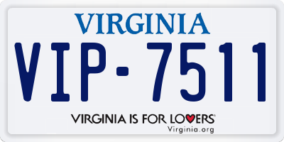 VA license plate VIP7511