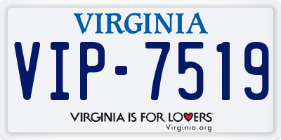 VA license plate VIP7519