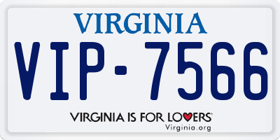 VA license plate VIP7566