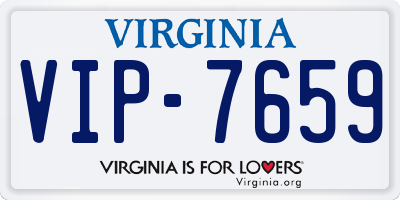 VA license plate VIP7659
