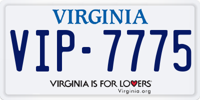 VA license plate VIP7775