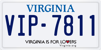 VA license plate VIP7811