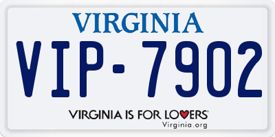 VA license plate VIP7902