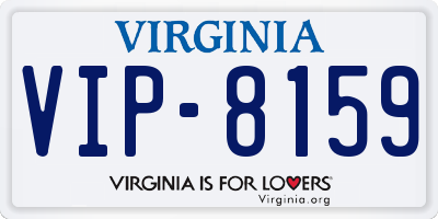 VA license plate VIP8159