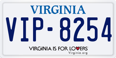 VA license plate VIP8254