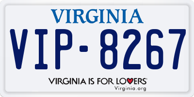 VA license plate VIP8267