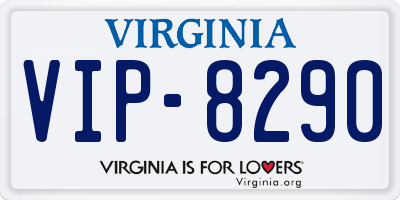 VA license plate VIP8290