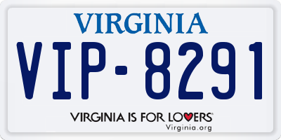 VA license plate VIP8291
