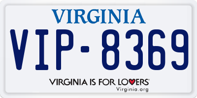 VA license plate VIP8369